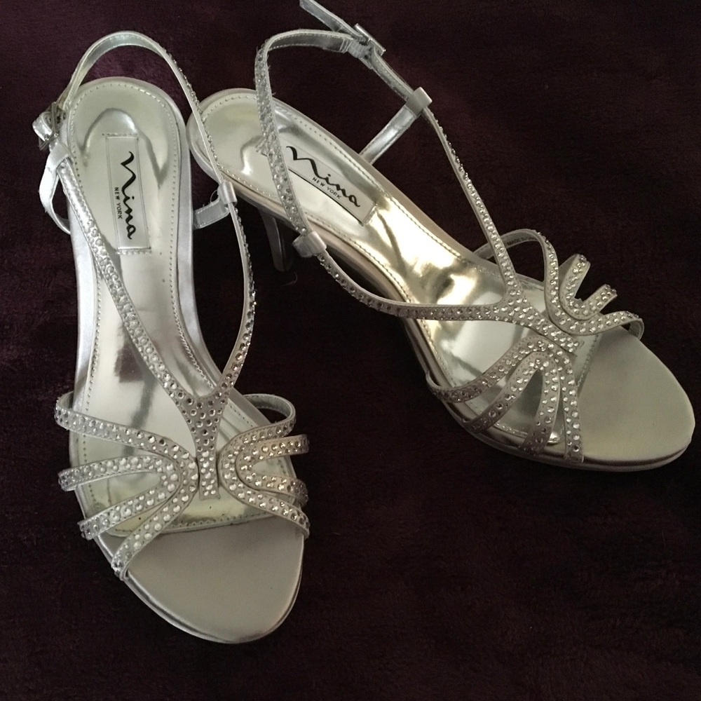 Nina high-heeled, slingback sandals.